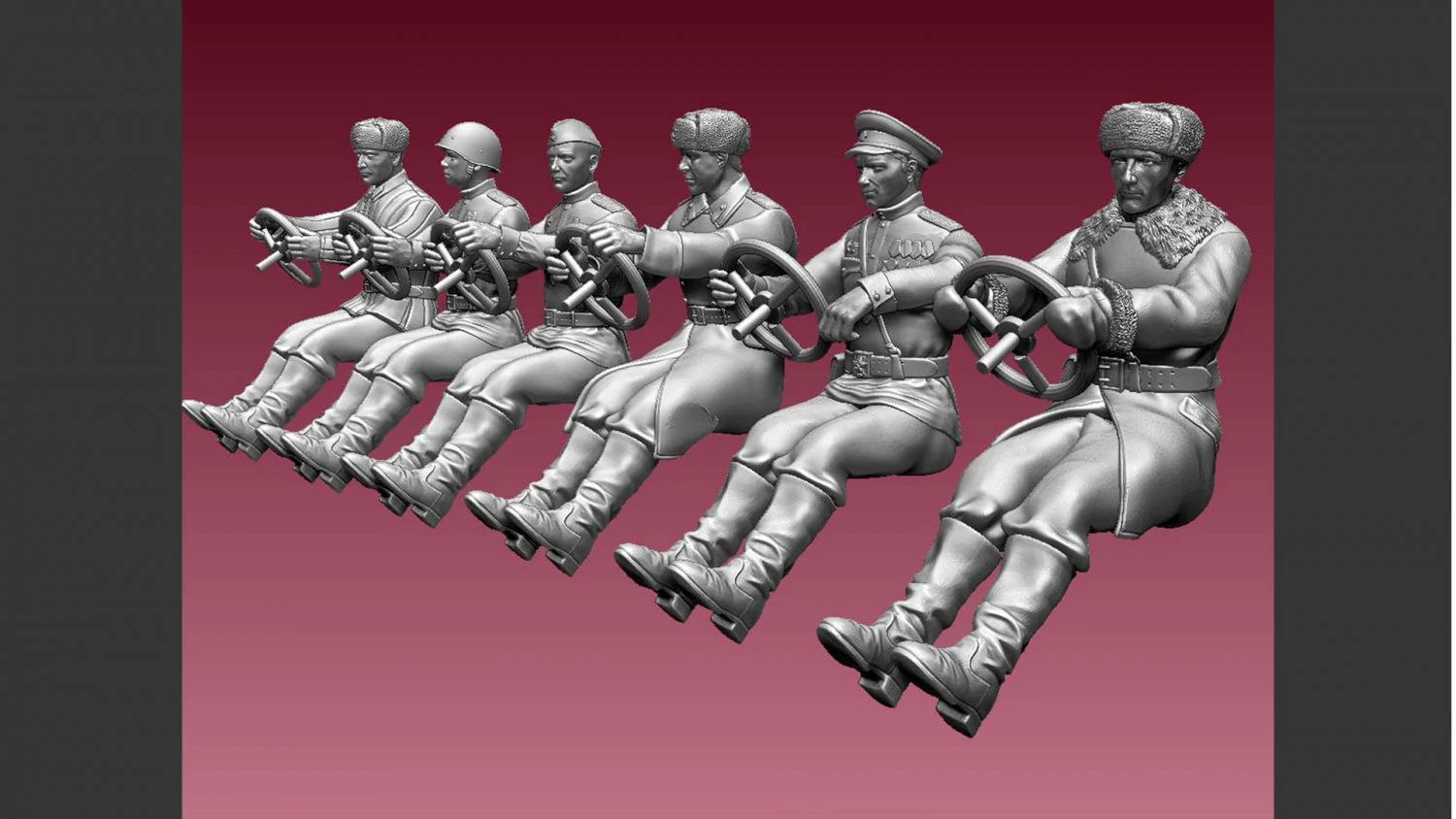 Chauffeur ussr ww2 3D Print Model .c4d .max .obj .3ds .fbx .stl .blend 