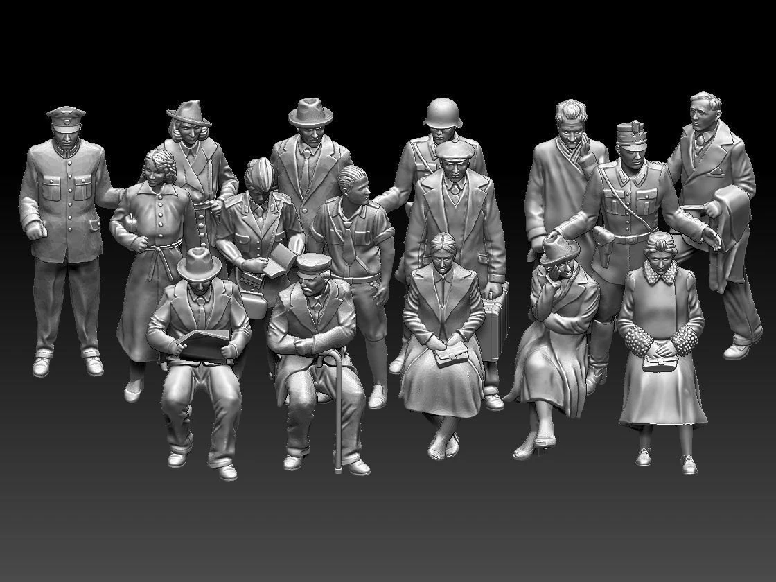 People 3D Print Model .c4d .max .obj .3ds .fbx .stl .blend