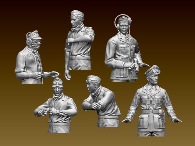 German tank crew afrika korps Modèles 3D en vedette .c4d .max .obj .3ds .fbx .stl .blend 