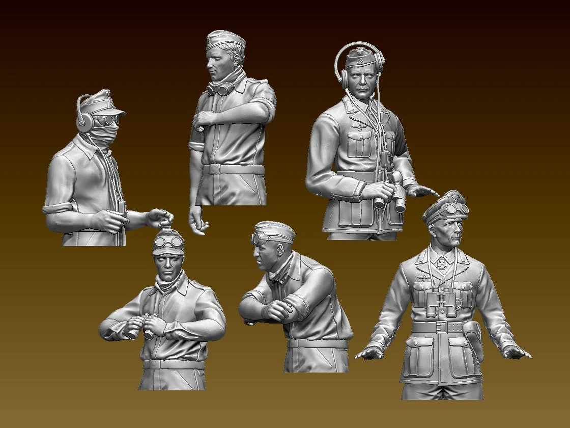 German tank crew afrika korps 3D Print Model .c4d .max .obj .3ds .fbx .stl .blend 
