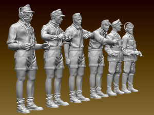 German tank crew afrika korps Modèles 3D en vedette