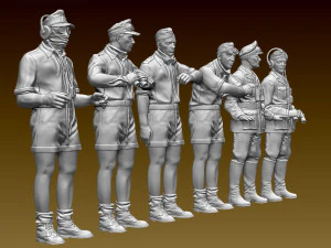 German tank crew afrika korps 3D Print Model