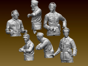German tank crew afrika korps Modèles 3D en vedette