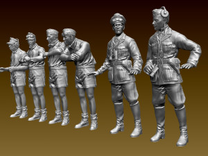 German tank crew afrika korps Modèles 3D en vedette
