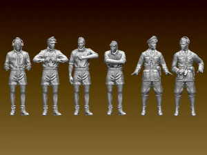German tank crew afrika korps 3D Print Model