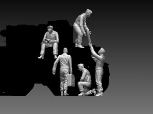 German tank crew Modèles 3D en vedette