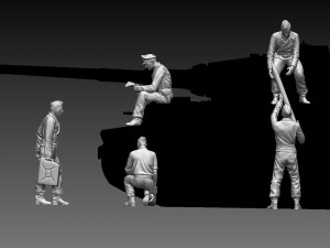 German tank crew Modèles 3D en vedette