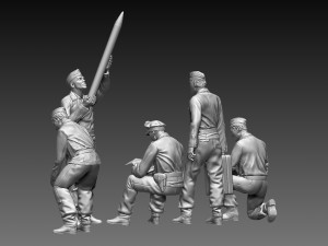 German tank crew Modèles 3D en vedette