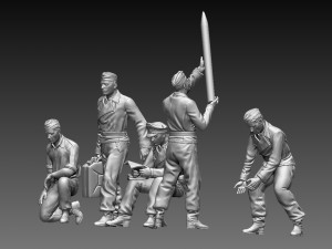 German tank crew Modèles 3D en vedette
