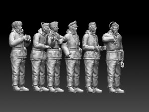 German tank crew winter 3D Baskı Modeli