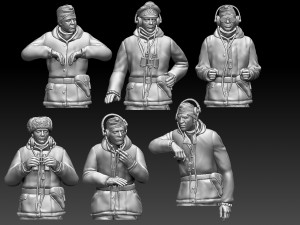 German tank crew winter 3D Baskı Modeli