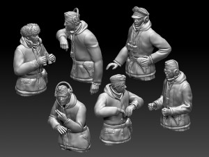German tank crew winter 3D Baskı Modeli