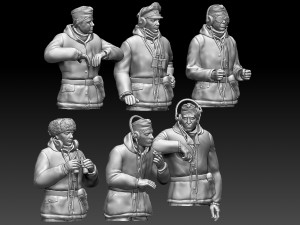 German tank crew winter 3D Baskı Modeli