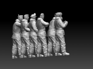 German tank crew winter 3D Baskı Modeli