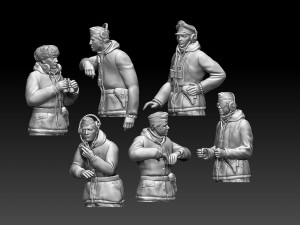 German tank crew winter 3D Baskı Modeli