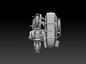 german motorcycle crew ww2 3D 打印模型