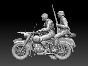 german motorcycle crew Modelo de Impressão 3D