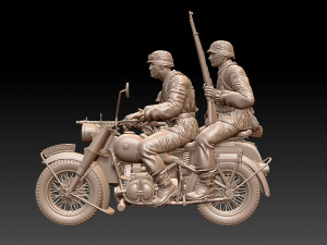 german motorcycle crew Modelo de Impressão 3D