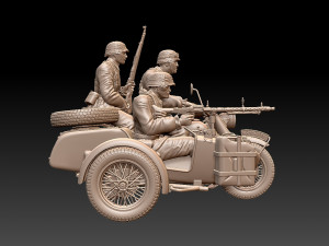 german motorcycle crew Modelo de Impressão 3D