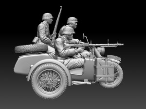 german motorcycle crew Modelo de Impressão 3D
