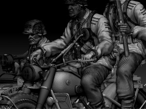 german motorcycle crew Modelo de Impressão 3D