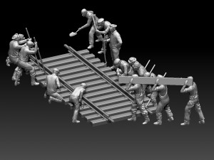 workers railway Modèles 3D en vedette
