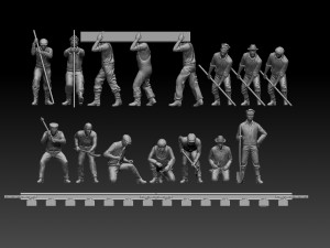 workers railway Modèles 3D en vedette