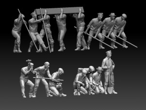 workers railway Modèles 3D en vedette