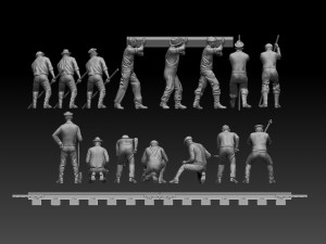 workers railway Modèles 3D en vedette