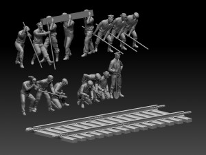workers railway Modèles 3D en vedette