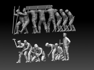 workers railway Modèles 3D en vedette