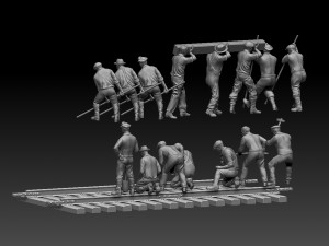 workers railway Modèles 3D en vedette