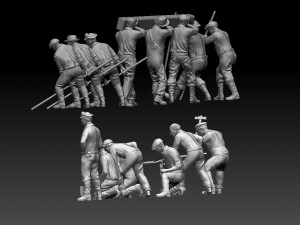 workers railway Modèles 3D en vedette