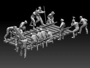 workers railway Modèles 3D en vedette