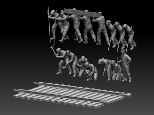workers railway Modèles 3D en vedette