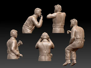Tank crew ww2 russia 3D Print Model