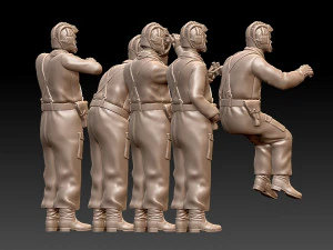 Tank crew ww2 russia 3D Print Model