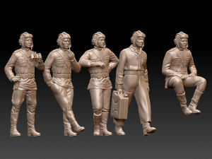 tank crew ww2 russia 3D Baskı Modeli
