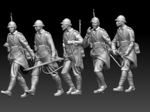 french soldier ww2 3D 打印模型