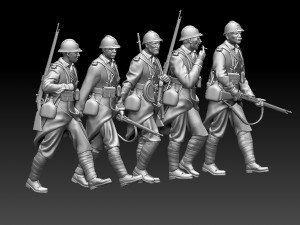 french soldier ww2 3D 打印模型