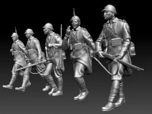 French soldier ww2 3D Print Model