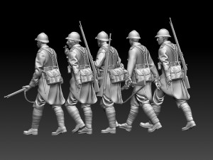 french soldier ww2 3D 打印模型