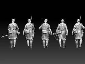 French soldier ww2 3D Print Model