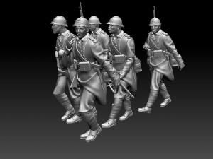 french soldier ww2 3D 打印模型