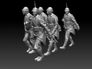 French soldier ww2 3D Print Model