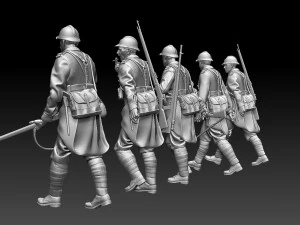 French soldier ww2 3D Print Model
