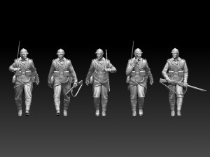 french soldier ww2 3D 打印模型