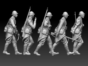 french soldier ww2 3D 打印模型