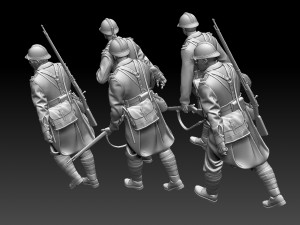 french soldier ww2 3D 打印模型