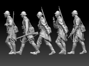 french soldier ww2 3D 打印模型